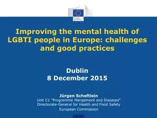 The EU approach to mental health