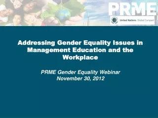 Led by the Co-Facilitators of the PRME Working Group on Gender Equality