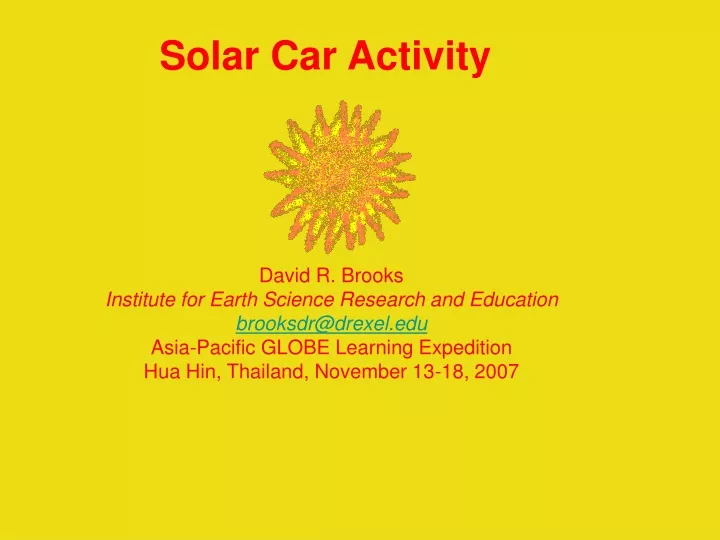 solar car activity
