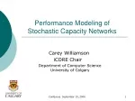 Performance Modeling of Stochastic Capacity Networks - slide 1