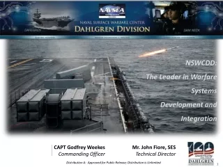 NSWCDD: The Leader in Warfare Systems  Development and Integration