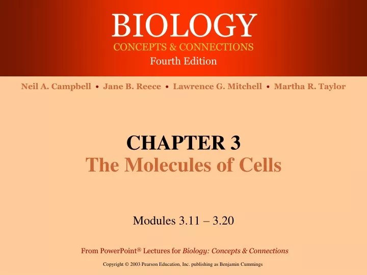 chapter 3 the molecules of cells