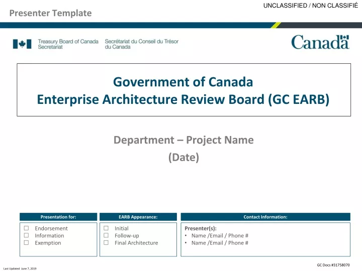 government of canada enterprise architecture review board gc earb