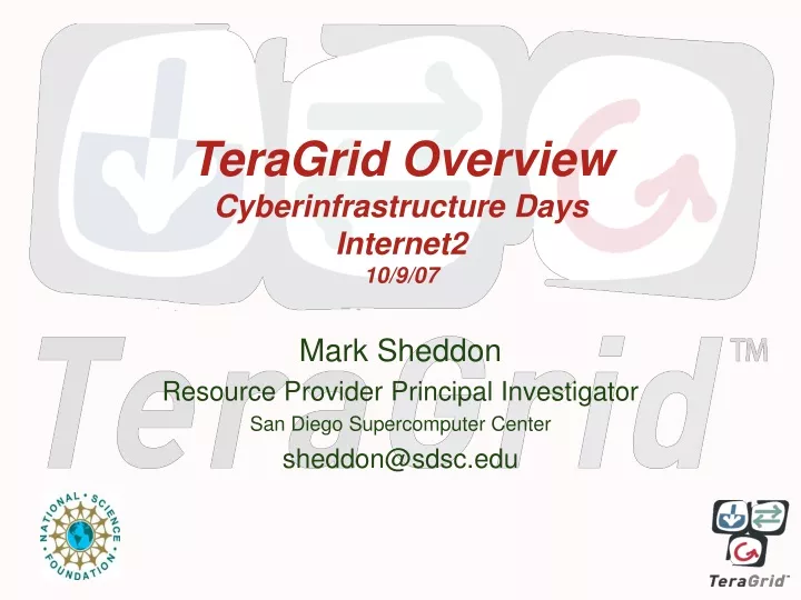 teragrid overview cyberinfrastructure days