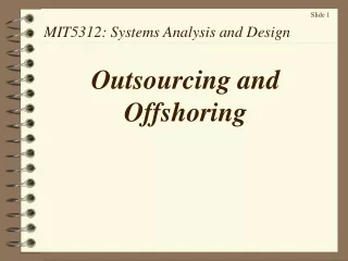 MIT5312: Systems Analysis and Design