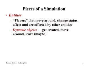 Pieces of a Simulation