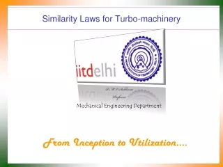 Similarity Laws for Turbo-machinery