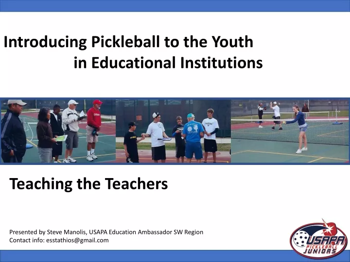 introducing pickleball to the youth