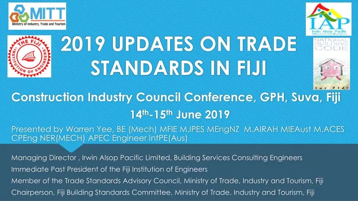 2019 updates on trade standards in fiji