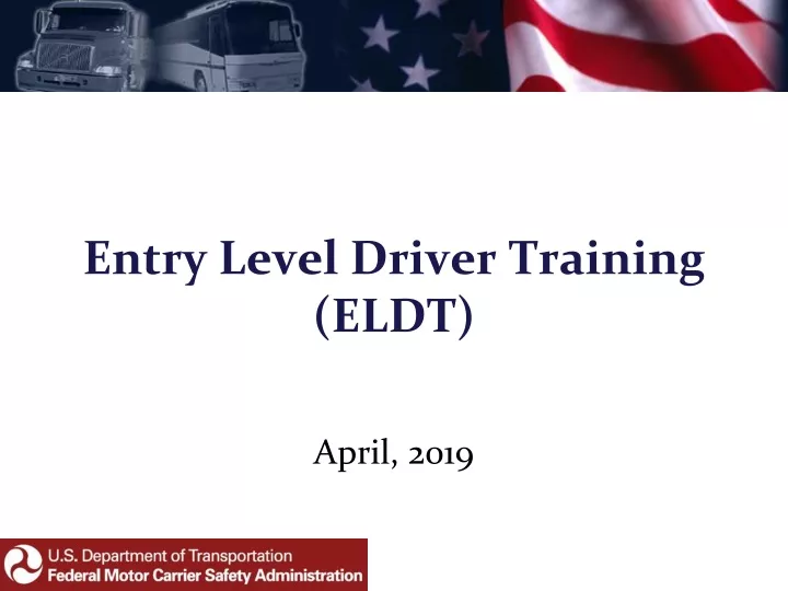 entry level driver training eldt