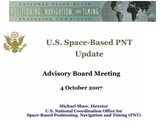 U.S. Space-Based PNT Update