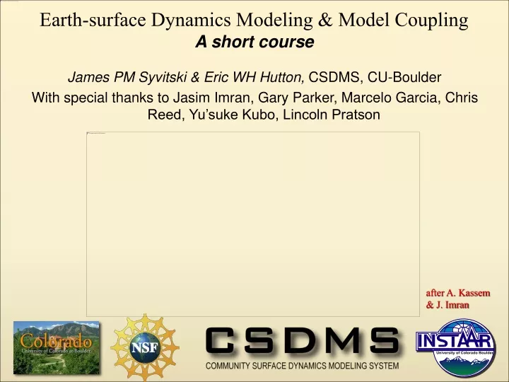 earth surface dynamics modeling model coupling