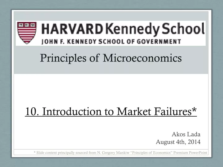 principles of microeconomics 10 introduction to market failures