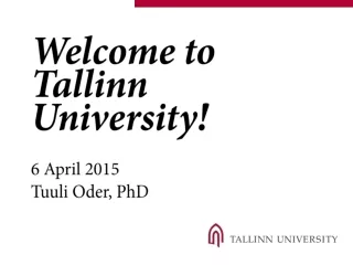 Welcome to Tallinn University!