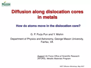 Diffusion along dislocation cores in metals
