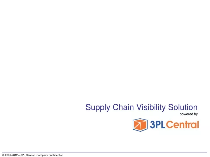 supply chain visibility solution powered by