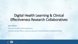 Digital Health Learning &amp; Clinical Effectiveness Research Collaboratives
