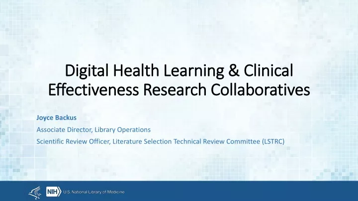 digital health learning clinical effectiveness research collaboratives