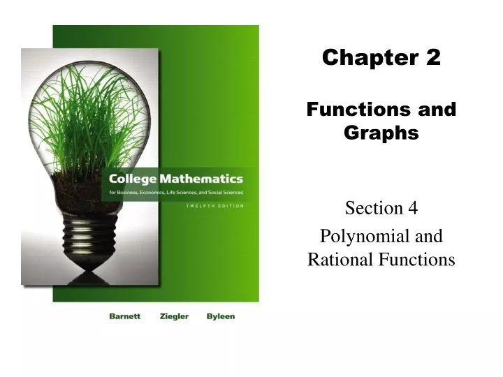 chapter 2 functions and graphs