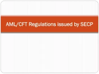 AML/CFT Regulations issued by SECP