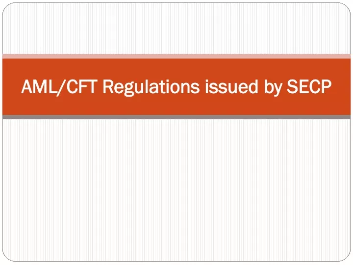 aml cft regulations issued by secp