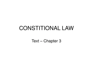 CONSTITIONAL LAW