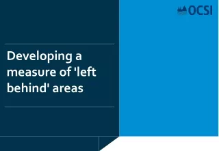 Developing a measure of 'left behind' areas