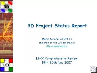 3D Project Status Report