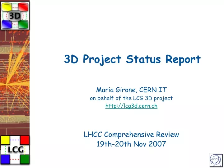 3d project status report