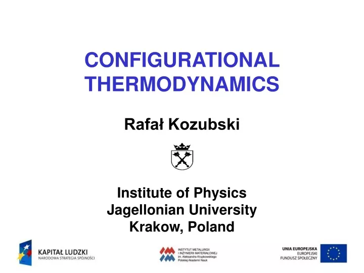 configurational thermodynamics