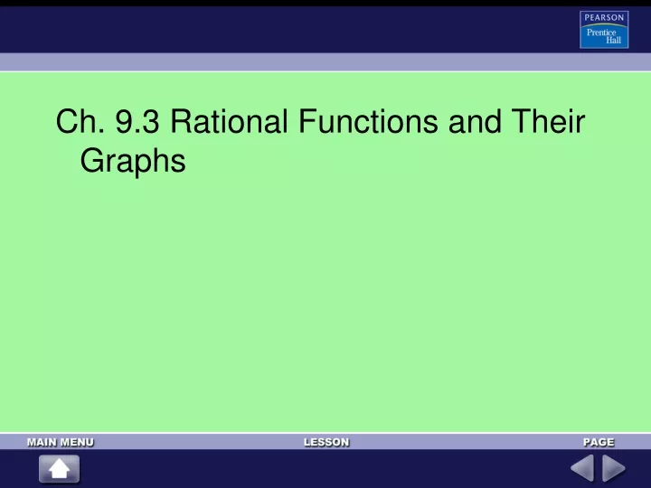 ch 9 3 rational functions and their graphs