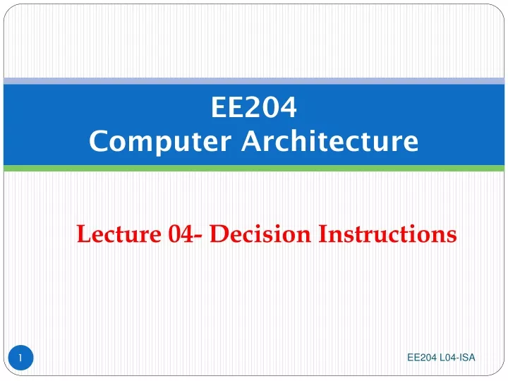 ee204 computer architecture