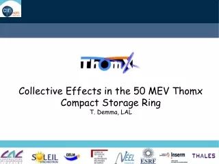 Collective Effects in the 50 MEV Thomx  Compact Storage Ring T. Demma, LAL