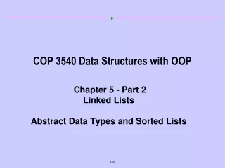 COP 3540 Data Structures with OOP