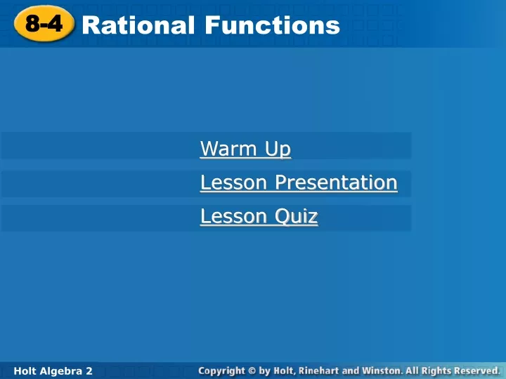 rational functions