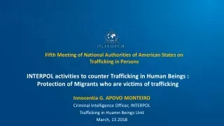 Fifth Meeting of National Authorities of American States on Trafficking in Persons