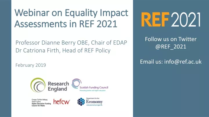 webinar on equality impact assessments in ref 2021