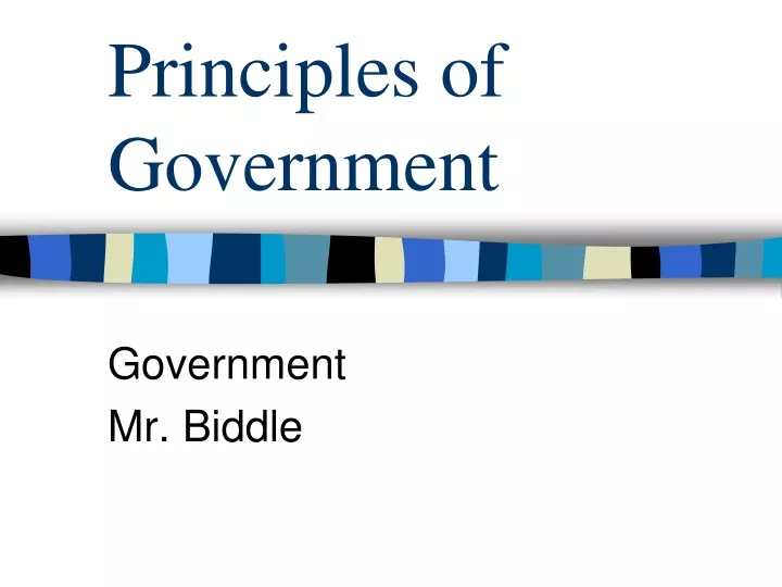 principles of government