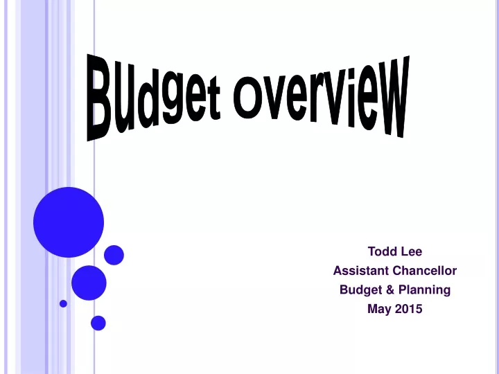 todd lee assistant chancellor budget planning may 2015