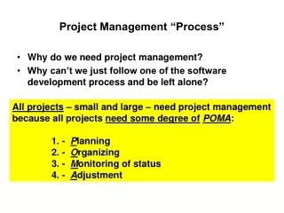 Project Management “Process”