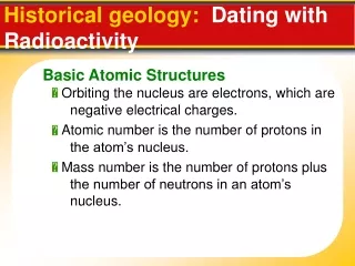 Historical geology:   Dating with Radioactivity