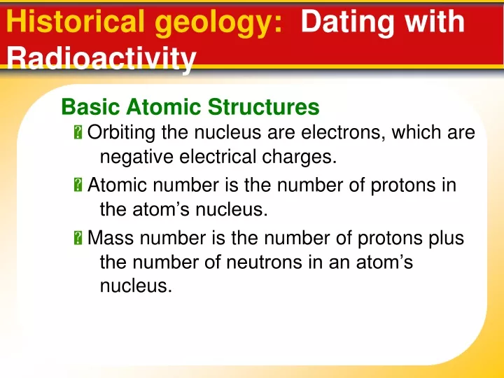 historical geology dating with radioactivity