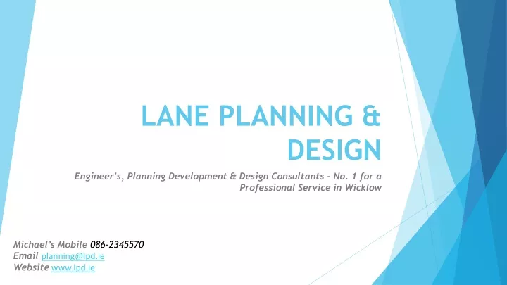 lane planning design