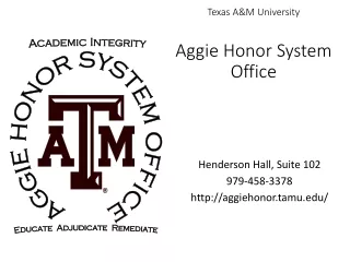 Texas A&amp;M University Aggie Honor System Office