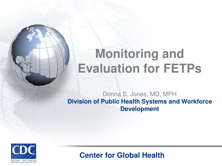 monitoring and evaluation for fetps donna s jones