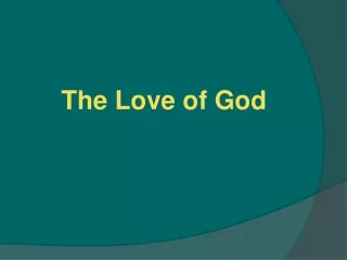 The Love of God