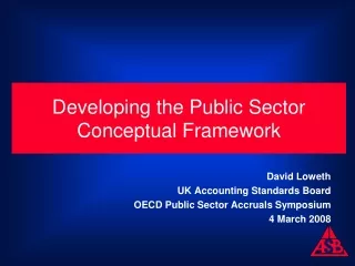 Developing the Public Sector Conceptual Framework