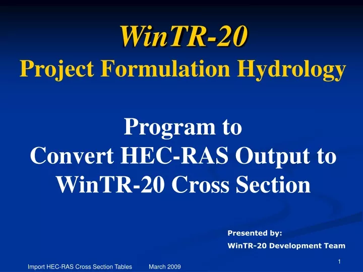 wintr 20 project formulation hydrology program