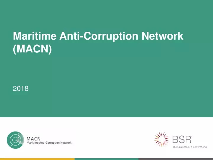 maritime anti corruption network macn