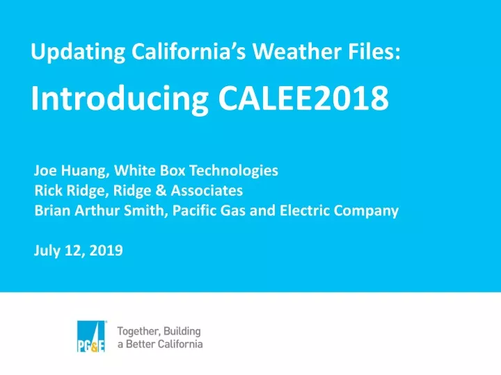 updating california s weather files introducing